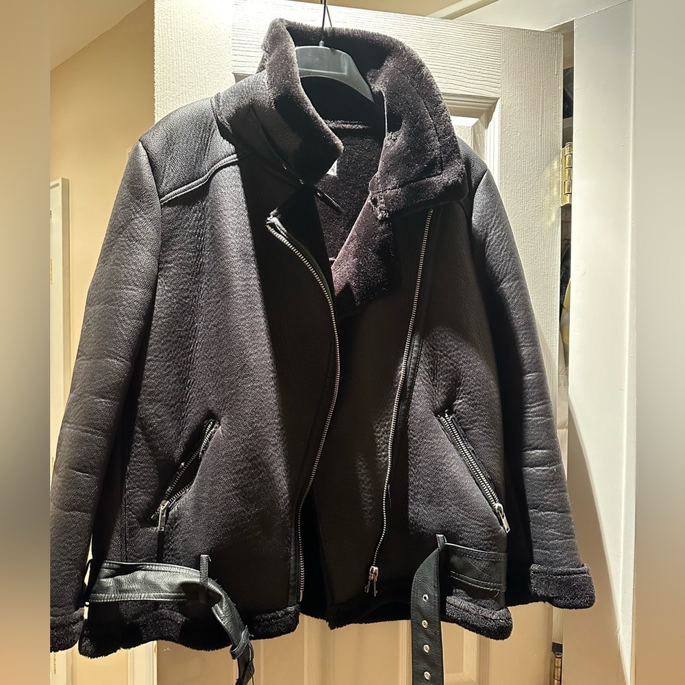 Zara Moto jacket - women’s XL no longer available and great style.